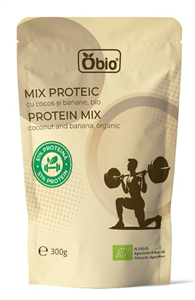 Mix proteic cu cocos si banane bio 300g Obio                                                        -                                  107961