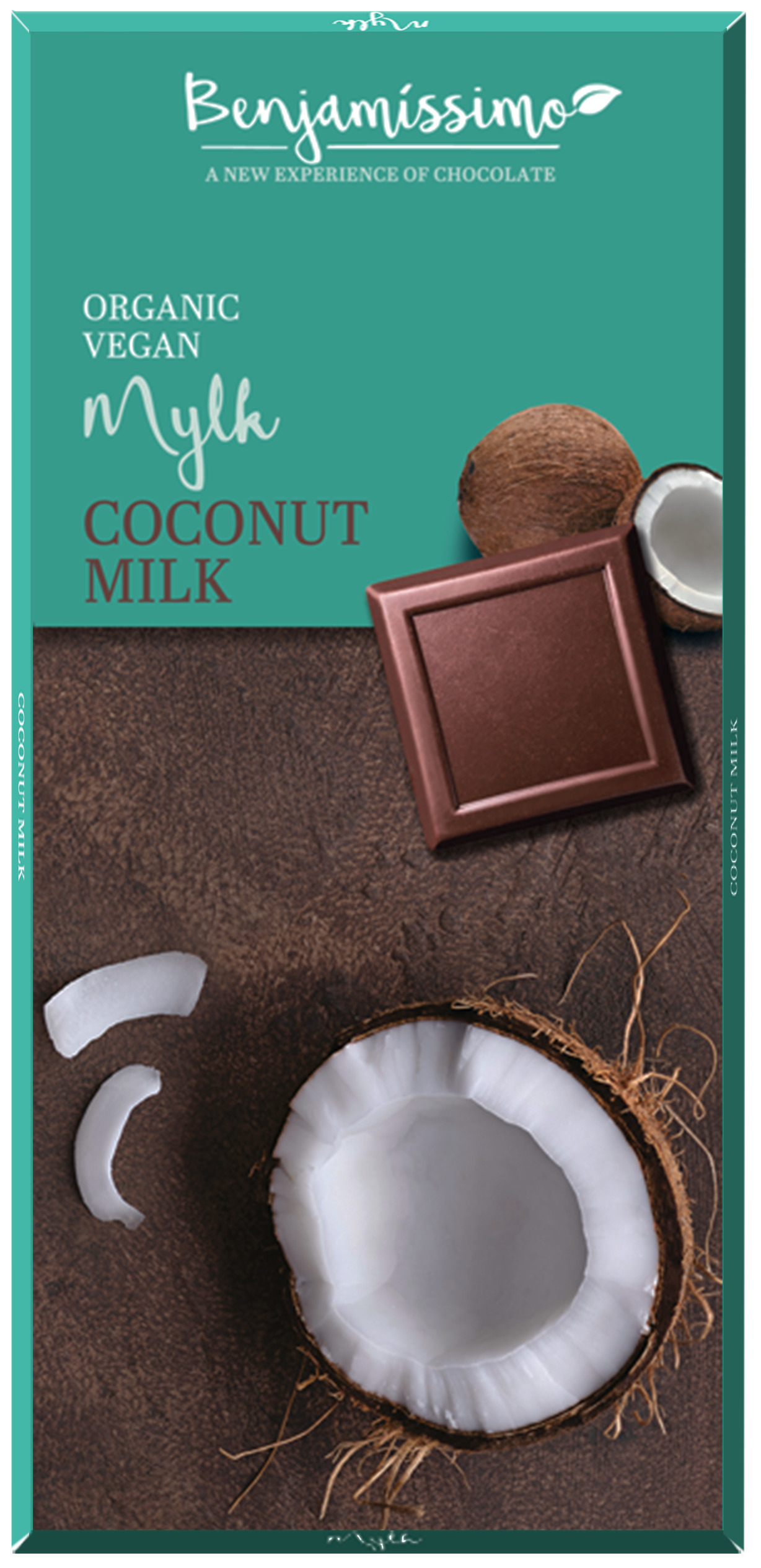 <h2><span style="font-size: 18.72px;">Ciocolata cu cocos bio, 70g, Benjamissimo</span></h2><p>Ciocolata din ingrediente provenite din agricultura ecologica, fara gluten. Traieste o noua experienta a gustului cu gama de ciocolata Benjamissimo.</p><p><strong>Ingrediente:</strong> zahar din trestie*, masa de cacao*, lapte de cocos praf* 15%, unt de cacao*, lecitina de floarea soarelui*.<br />*din agricultura ecologica</p><p><strong>Continut de cacao</strong>: minim 44%.</p><p><strong>Valori nutritionale/100g:</strong><br />Energie: 2455 kj / 589 kcal<br />Grasimi: 40g din care saturate 28g<br />Carbohidrati: 46g din care zaharuri: 41g<br />Proteine: 6.6g<br />Sare: 0g</p><p>Poate contine urme de nuci.</p><p>A se feri de lumina directa a soarelui.</p><p>Produs certificat ecologic</p><p>70g</p>