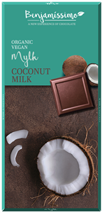 Ciocolata cu lapte de cocos bio, 70g, Benjamissimo                                                  -                                  104668