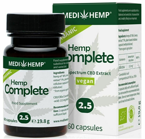 Hemp Complete Capsule cu CBD 2,5% bio, 60 capsule Medihemp                                          -                                  105398