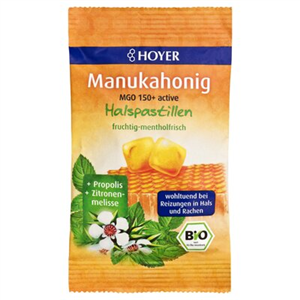 Bomboane cu miere de Manuka MGO +150 eco 30g HOYER                                                  -                    103259              