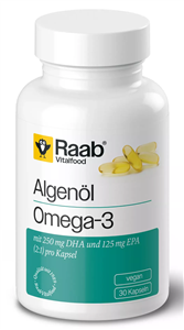 Omega 3 din ulei de alge 1183mg 30 capsule 35.5g Raab                                               -                                  107784