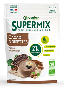 Supermix pentru mic dejun cu alune si cacao bio 350g Germline-                                  101349