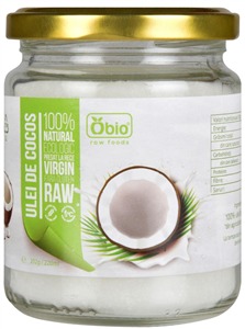 Ulei de cocos virgin raw bio 220ml OBIO                                                             -                    101681              