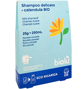 Sampon ecologic cu galbenele pudra 25g, eco-refill, Biolu                                           -                                  105786