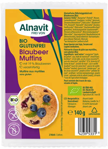 Briose cu afine fara gluten,bio, 140g, 2 buc. Alnavit                                               -                                  104977