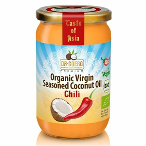 Ulei de cocos condimentat cu chilli bio, 190ml Dr. Goerg                                            -                                  105488