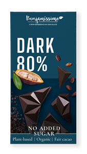 Ciocolata neagra 80% bio 60g Benjamissimo-                                  107324