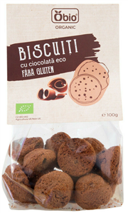 Biscuiti cu ciocolata fara gluten bio 100g Obio                                                     -                                  105054