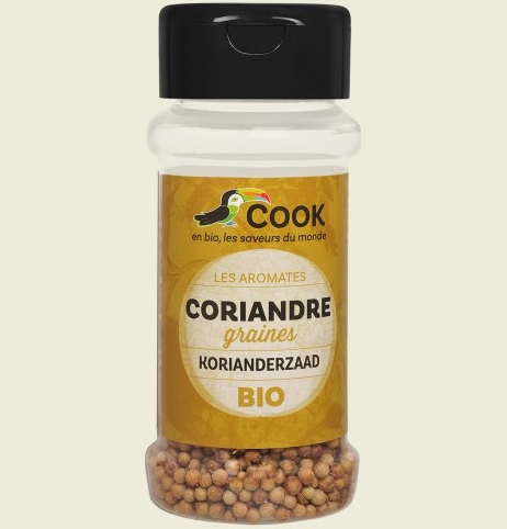 <div id="product-view-productDescription"><div><h2>Coriandru seminte bio 30g Cook</h2><p>-fara gluten-</p><p>In recipient gata de utilizat (tip solnita), doar presarati peste preparatele culinare. Dupa golire, recipientul se poate refolosi.</p><p>Cook este o marca franceza de condimente bio si esente bio premium, calitatea fiind pe primul loc in procesul de selectie a materiei prime folosite.</p><p><strong>Ingrediente:</strong> coriandru*.<br />*din agricultura ecologica</p><p><strong>Sugestie de folosire: </strong>ca si condiment in diverse preparate culinare.</p><p>Produs certificat ecologic</p><p>30g</p></div></div><p>***Produs importat si distribuit in Romania de Bio Holistic Oradea, importator si distribuitor de produse bio, raw, vegane. Va rugam sa va creati un cont pentru acces la preturi si comenzi, sau sa ne contactati pentru a va trimite oferta noastra comerciala. Va multumim! <br />Produse bio</p>