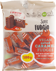 Caramele aroma caramel sarat, bio, 100g, Super Fudgio                                               -                                  106817