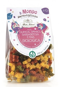 Paste unicorni tricolore cu porumb, sfecla, spanac si quinoa bio 250g Pasta Natura                  -                                  107799