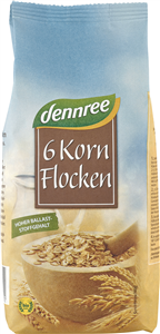 Fulgi din 6 cereale bio 500g Dennree                                                                -                                  104501