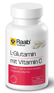 L-Glutamine cu vitamina C 480mg 100 capsule 48g Raab                                                -                                  107789