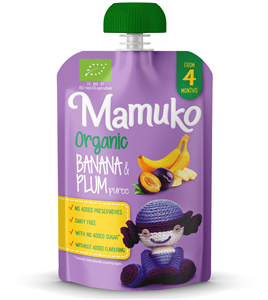 Piure de banane si prune bio 100g Mamuko                                                            -                                  105815