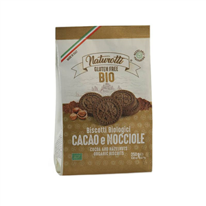 Biscuiti cu cacao si alune de padure eco, fara gluten 250g Naturotti                                -                    102999              