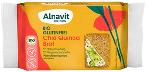 Paine cu chia si quinoa fara gluten, bio, 250g Alnavit                                              -                                  104965
