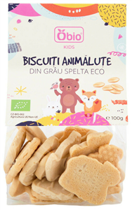 Biscuiti animalute din grau spelta bio 100g Obio                                                    -                                  105058