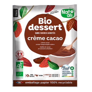 Desert crema cu cacao, bio, 45g, Nat-ali                                                            -                                  106621