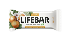 Lifebar baton cu caise, raw, bio, 40g, Lifefood                                                     -                                  106476