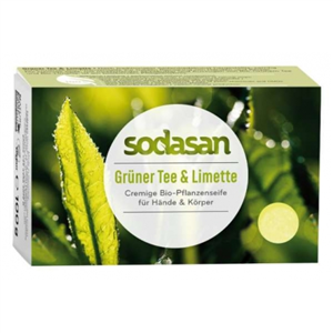 Sapun crema bio ceai verde si lime 100g Sodasan                                                     -                                  102777