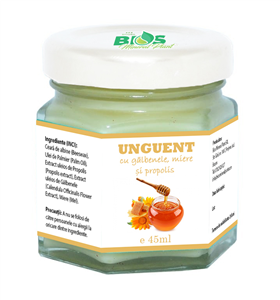 Unguent cu galbenele, miere si propolis, 45ml, Bios Mineral Plant                                   -                                  103509