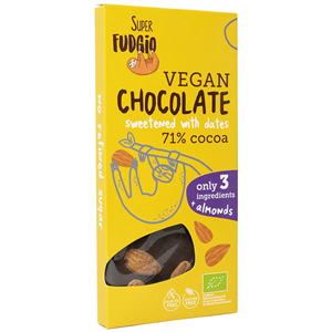 Ciocolata cu migdale si curmale bio 100g Super Fudgio-                                  106820
