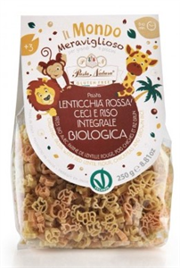 Paste savana cu faina de linte rosie, naut si orez brun bio 250g Pasta Natura                       -                                  107800
