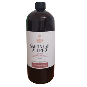 Sapun de alep lichid cu 25% ulei de dafin, 1000ml, Isha                                             -                    105269              