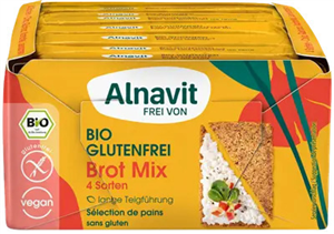 Cutie cu 4 tipuri de paine fara gluten, bio, 500g Alnavit                                           -                                  104964