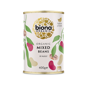 Mix din 3 tipuri de fasole boabe eco 400g Biona                                                     -                                  100954