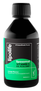 LVC3 - Vitamina C, D3, K2 plus Zinc lipozomala 240ml Lipolife                                       -                                  107950