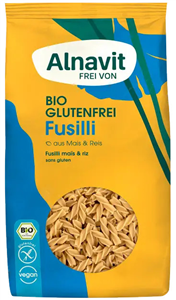 Fusilli din porumb si orez fara gluten, bio, 500g Alnavit                                           -                                  105011