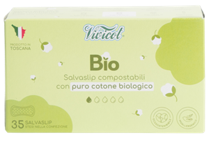 Protej slip din bumbac compostabil ecologic 1 picatura 35buc Vivicot-                                  103854