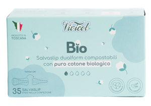 Protej slip dual form din bumbac compostabil ecologic 1 picatura 35buc Vivicot-                                  103853
