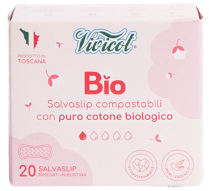 Protej slip din bumbac compostabil ecologic 1 picatura 20buc Vivicot-                                  103852