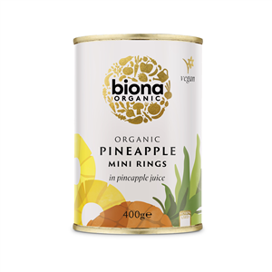 Rondele mini de ananas in suc de ananas eco 400g Biona                                              -                                  101976