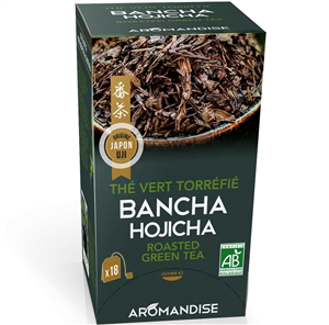 Ceai verde prajit Bancha Hojicha bio 18 pliculete x 2g, Aromandise                                  -                                  106557