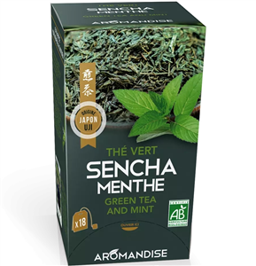 Ceai verde Sencha cu menta bio 18 pliculete x 2g, Aromandise                                        -                                  106555