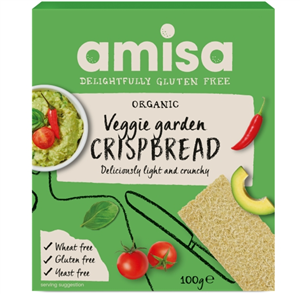 Crispbread (painici) veggie garden fara gluten bio 100g Amisa                                       -                                    1486