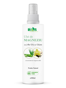 Ulei de Magneziu cu Aloe Vera si Vanilie, 200 ml Bios Mineral Plant                                 -                                  105460