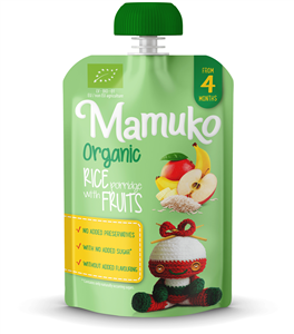 Porridge de orez cu fructe bio 100g Mamuko                                                          -                                  105817