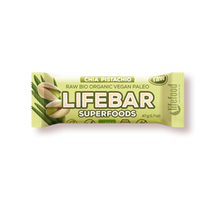Lifebar plus baton cu chia, orz verde si fistic raw eco 47g                                         -                                     430