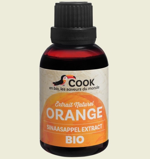 <h2>Extract (esenta) de portocale bio 50ml Cook</h2><p>Se foloseste in patiserie, inghetata, deserturi, iaurturi, bauturi, etc.</p><p><strong>Ingrediente:</strong> extract de portocale*, etanol (alcool)*.<br />*din agricultura ecologica</p><p><strong>Sugestie de folosire:</strong> 2 capace la 1 litru de produs preparat.</p><p>Cook este o marca franceza de condimente si esente premium, calitatea fiind pe primul loc in procesul de selectie a materiei prime folosite.</p><p>Produs certificat ecologic.</p><p>50ml</p><p>***Produs importat si distribuit in Romania de Bio Holistic Oradea, importator si distribuitor de produse bio, raw, vegane. Va rugam sa va creati un cont pentru acces la preturi si comenzi, sau sa ne contactati pentru a va trimite oferta noastra comerciala. Va multumim! <br />Produse bio</p>