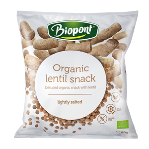 Pufuleti cu linte sarati usor, fara gluten, bio 60g Biopont                                         -                                  105562