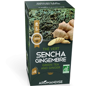 Ceai verde Sencha cu ghimbir bio 18 pliculete x 2g, Aromandise                                      -                                  106556