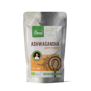 Ashwagandha pulbere eco 125g OBIO                                                                   -                                      38