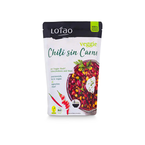 Chili sin carne vegan cu fasole rosie si legume, bio, 320g, Lotao                                   -                                  106862